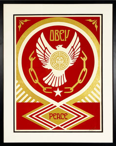SHEPARD FAIREY 'Peace & Freedom Dove Gift' Framed Screen Print - Signari Gallery 