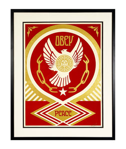 SHEPARD FAIREY 'Peace & Freedom Dove Gift' Framed Screen Print - Signari Gallery 