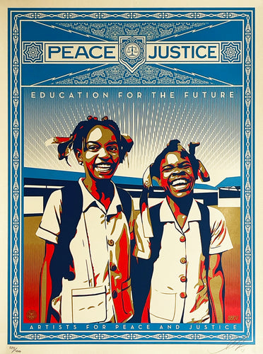 SHEPARD FAIREY 'Peace & Justice: Haiti' Screen Print