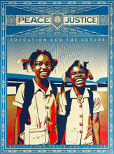 Load image into Gallery viewer, SHEPARD FAIREY &#39;Peace &amp; Justice: Haiti&#39; Screen Print