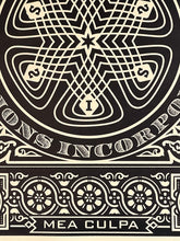 Load image into Gallery viewer, SHEPARD FAIREY &#39;SSI: Mea Culpa&#39; (black) Screen Print