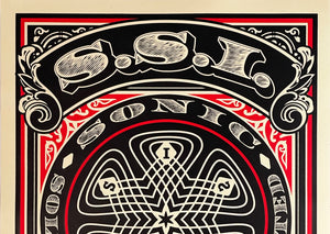 SHEPARD FAIREY 'SSI: Mea Culpa' (black/red) Screen Print