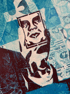SHEPARD FAIREY 'They Live' (blue-2nd ed.) Screen Print