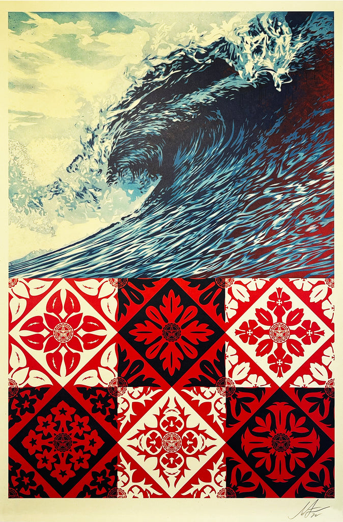 SHEPARD FAIREY 'Wave of Distress' Offset Lithograph - Signari Gallery 