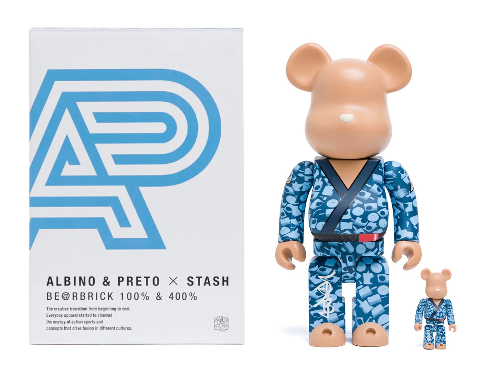 STASH x Be@rbrick 'Albino + Preto' Designer Art Figure Set