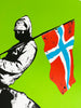 STEIN 'Norwegian Hardcore' (lime) Screen Print