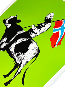 STEIN 'Norwegian Hardcore' (lime) Screen Print - Signari Gallery 