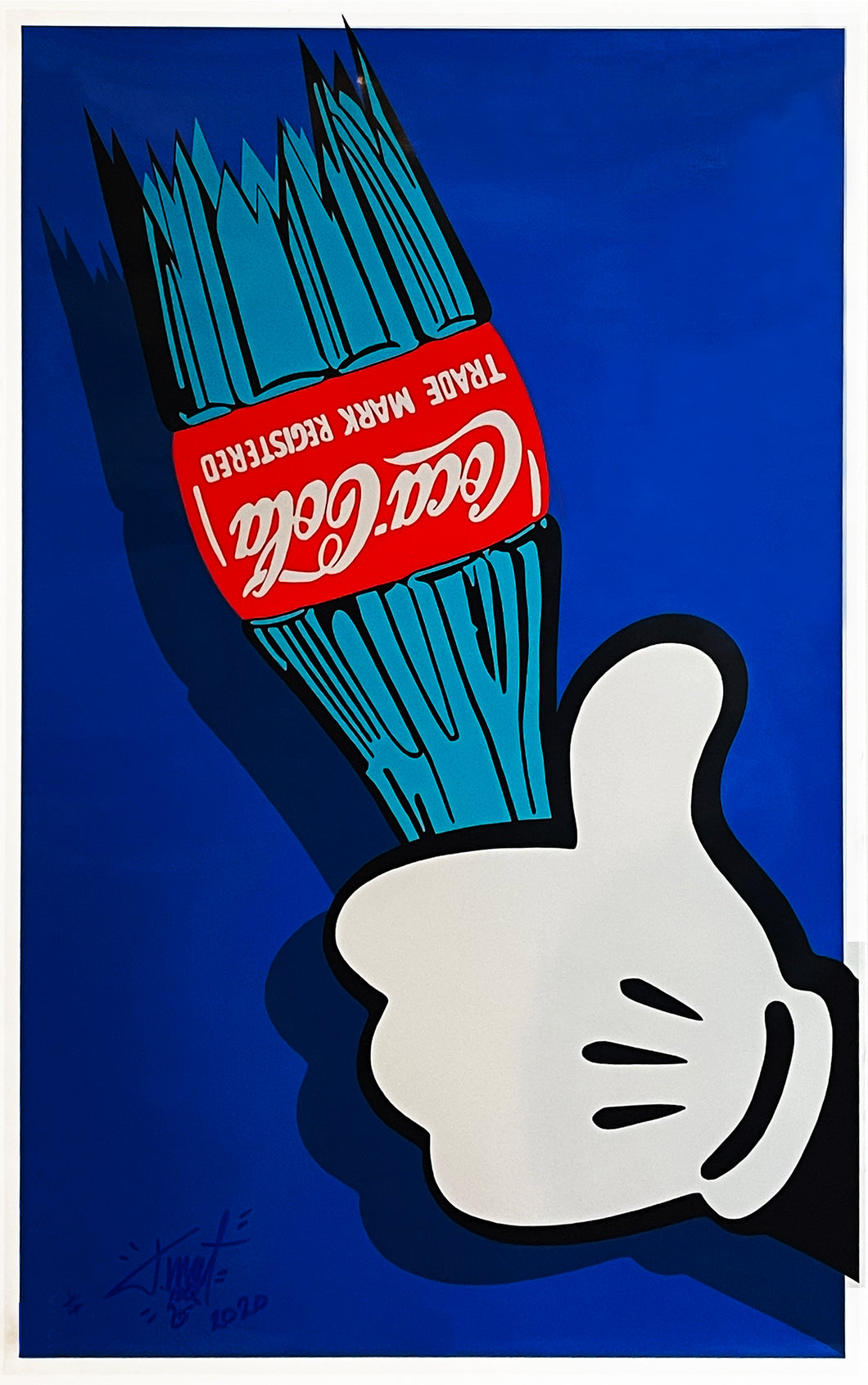 T.WAT (Tee Wat) 'Mugged' (blue) Offset Lithograph - Signari Gallery 