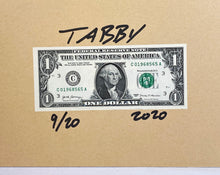 Load image into Gallery viewer, TABBY &#39;The Sound of Uzis&#39; (blue) HPM on Canvas Panel
