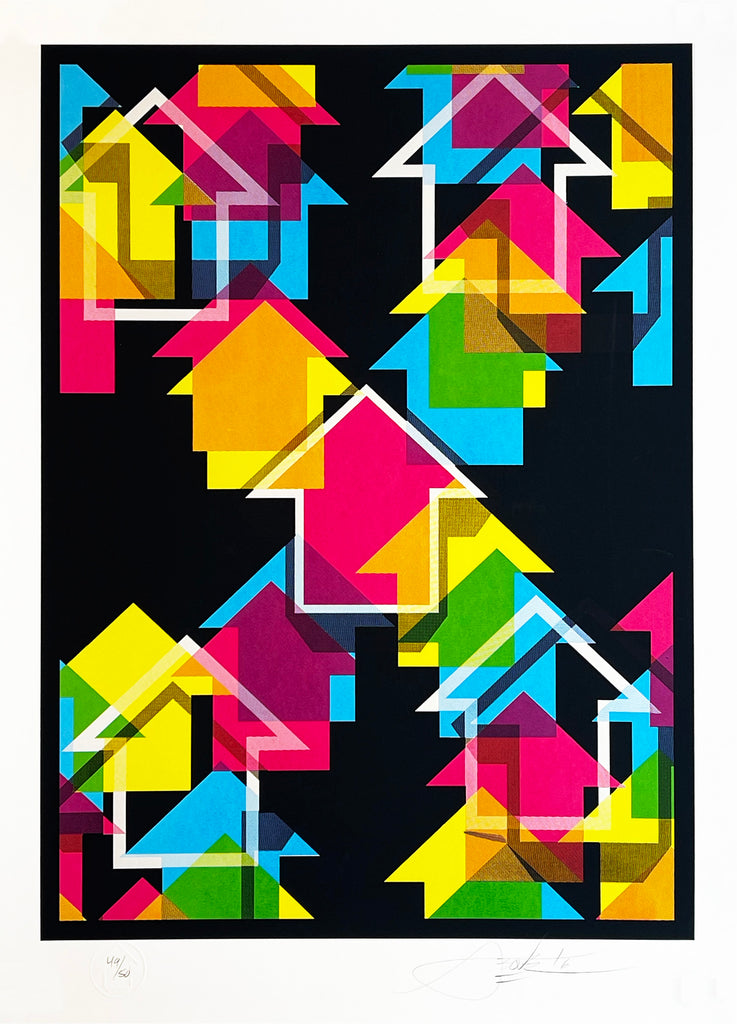 TAVAR ZAWACKI 'Metamorphosis' (black) CMYK Screen Print