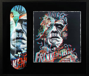 TRISTAN EATON '3D Frankenstein' Screen Print + Skateboard Framed - Signari Gallery 