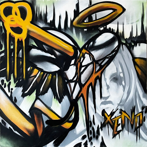 XENO aka Michael Langebeck 'Locked' Original on Wrapped Canvas - Signari Gallery 